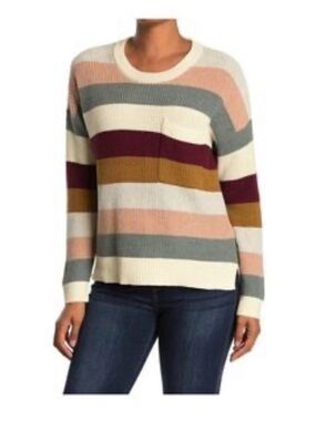 Madewell Thompson pocket Striped pullover Crewneck knit Sweater large